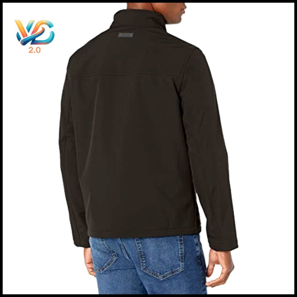 Men's Active Soft Shell Jacket Water Resistant Br… - image 2